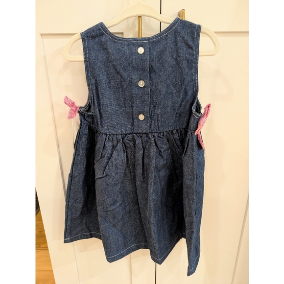 Vintage Embroidered Precious Moments Denim Dress - Picture 2 of 8